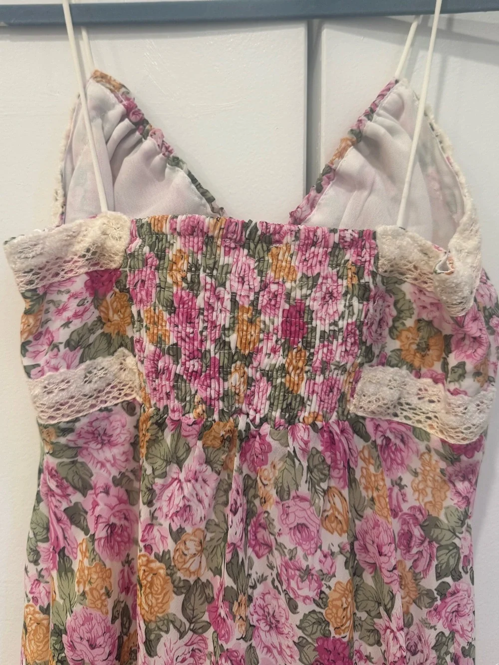 Princess Polly floral Maxi Slip spaghetti strap Dress Lace Trim Sz XS NWOT - Picture 9 of 14